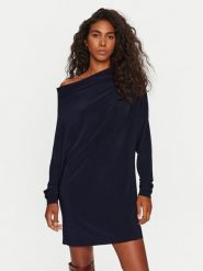 NORMA KAMALI Sukienka codzienna KK2243PLD96951 Granatowy Regular Fit. Niebieskie sukienki Norma Kamali, na co dzień, m, bez wzorów, z syntetyku, bez kołnierzyka, bez ramiączek, proste. Za 549.99 zł.