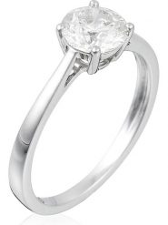 DIAMANTA Złoty pierścionek "Solitaire Impérial 1" z diamentem rozmiar: 52. Szare pierścionki DIAMANTA, z diamentem, złote. Za 22,437.99 zł.