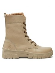 Remonte Trzewiki D0E72-60 Beżowy. Brązowe botki Remonte, bez wzorów, ze skóry, bez obcasa, na płaskiej podeszwie, bez zapięcia. Za 314.99 zł.