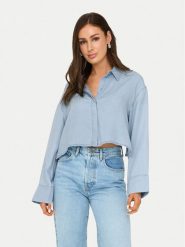 ONLY Koszula Charis 15337929 Niebieski Regular Fit. Niebieskie koszule ONLY, xl, bez wzorów, z lyocellu, bez kołnierzyka, bez ramiączek. Za 89.99 zł.