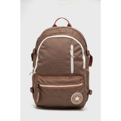 Converse plecak kolor brązowy duży gładki. Brązowe plecaki Converse, bez wzorów, z włókna, do ręki, bez dodatków. Za 259.99 zł.