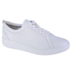 Baskets FitFlop Rally en Cuir. Białe buty sportowe lifestyle Flip Flop, bez wzorów, klasyczne, bez zapięcia. Za 566.50 zł.