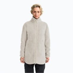 Bluza trekkingowa damska Jack Wolfskin High Curl Coat. Brązowe bluzy Jack Wolfskin, bez wzorów, bez ramiączek, bez kaptura. Za 429.99 zł.