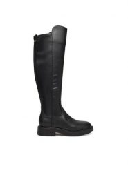 Guess Muszkieterki FLFFYZ ELE11 Czarny. Czarne kozaki Guess, z aplikacjami, ze skóry, bez obcasa, na płaskiej podeszwie, bez zapięcia. Za 519.99 zł.