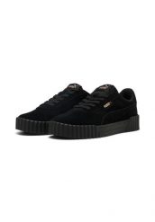 Buty sportowe damskie Puma Carina 3.0 SD Black-Gold (40072101). Czarne buty treningowe Puma, bez wzorów, z gumy, bez zapięcia, do biegania. Za 229.99 zł.