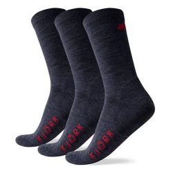 Skarpety Merino Classic Cut - zestaw 3 par. Niebieskie skarpetki FJORK MERINO, bez wzorów, z elastanu. Za 399.00 zł.