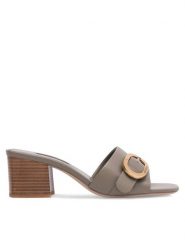 Gino Rossi Klapki VITA-V15595-15-1 Khaki. Brązowe klapki Gino Rossi, bez wzorów, ze skóry, bez obcasa, bez zapięcia. Za 229.99 zł.