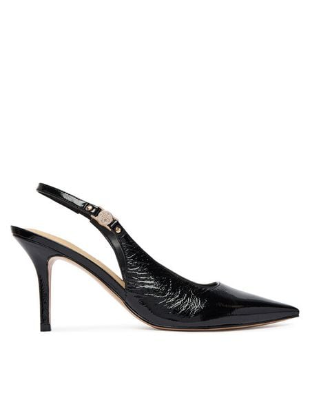 Guess Szpilki FLTNAS LEP05 Czarny. Czarne szpilki Guess, z aplikacjami, z lakierowanej skóry, bez obcasa, na szpilce, bez zapięcia. Za 634.99 zł.