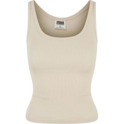 Tank Top Damski Prążkowana Ekologiczny Basic 2pak. Brązowe topy Urban Classics, xl, bez wzorów, prążkowane, sportowe, bez kołnierzyka, bez ramiączek. Za 95.99 zł.