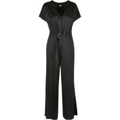 Kombinezon z paskiem dla kobiet Urban Classics Satin. Czarne kombinezony Urban Classics, m, bez wzorów, z elastanu, eleganckie, bez kołnierzyka, bez ramiączek, krótkie. Za 270.55 zł.