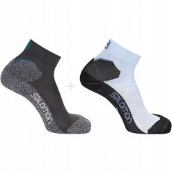 Skarpety sportowe do biegania Salomon Speedcross Ankle 2 pary. Czarne skarpetki Salomon, bez wzorów. Za 105.00 zł.