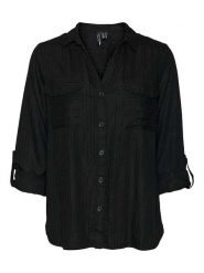 Vero Moda Bluzka w kolorze czarnym rozmiar: XL. Czarne bluzki Vero Moda, xl, bez wzorów, bez kołnierzyka, bez ramiączek. Za 112.45 zł.