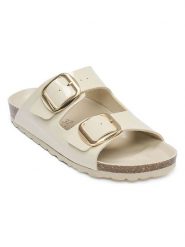 Mandel Klapki w kolorze kremowym rozmiar: 38. Brązowe klapki Mandel, bez wzorów, klasyczne, z otwartym noskiem, bez obcasa, bez zapięcia. Za 144.58 zł.