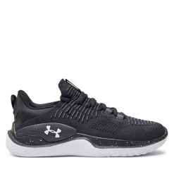 Buty na siłownię Under Armour. Czarne buty treningowe Under Armour, bez wzorów, bez zapięcia, na fitness i siłownię. Za 289.99 zł.