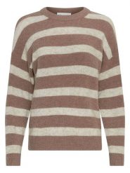 MOSS COPENHAGEN Sweter w kolorze beżowo-brązowym rozmiar: S/M. Brązowe swetry Moss Copenhagen, m, bez wzorów, z wełny, bez ramiączek. Za 173.45 zł.