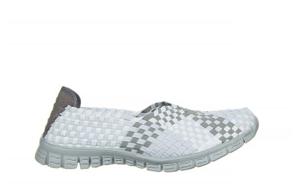 Półbuty Rock Bara White Grey Mix 032927, Biały, Materiał - 41. Białe półbuty wsuwane Rock Spring, na lato, bez wzorów, z materiału, rockowe, bez obcasa. W wyprzedaży za 164.99 zł.