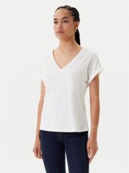 Morgan Bluzka 251-DORINA Biały Regular Fit. Białe bluzki Morgan, m, bez wzorów, z syntetyku, bez kołnierzyka, bez ramiączek. Za 199.99 zł.