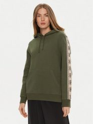 Guess Bluza Carla V4YQ11 KB3P2 Zielony Regular Fit. Zielone bluzy Guess, xs, z aplikacjami, z syntetyku, bez kaptura. Za 209.99 zł.