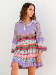Isla Bonita by SIGRIS Sukienka ze wzorem rozmiar: S. Sukienki Isla Bonita by SIGRIS, s, bez wzorów, z bawełny, bez kołnierzyka, bez ramiączek, mini, rozkloszowane. Za 110.55 zł.