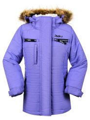Peek U Parka zimowa w kolorze fioletowym rozmiar: 122. Różowe płaszcze Peek U, na zimę, m, bez wzorów, bez kaptura. Za 341.95 zł.