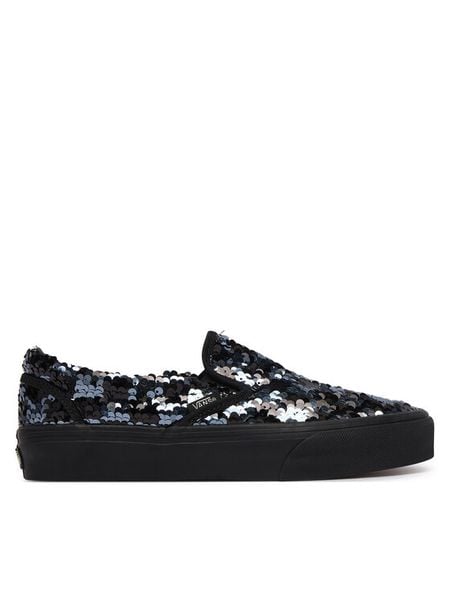 Vans Tenisówki Classic Slip-On VN0010W0DE21 Czarny. Czarne trampki Vans, bez wzorów, bez zapięcia. Za 399.99 zł.