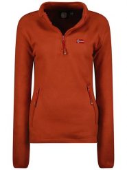Geographical Norway Bluza polarowa "Ulyssia" w kolorze jasnobrązowym rozmiar: S. Brązowe bluzy bez kaptura Geographical Norway, s, bez wzorów, z polaru, bez kaptura. Za 70.57 zł.