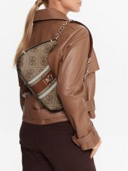 Guess Torebka Erenia HWSO78 38180 Brązowy. Brązowe torebki klasyczne Guess, z aplikacjami, ze skóry, bez dodatków. Za 399.99 zł.