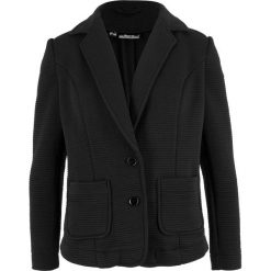 Żakiet dresowy w strukturalny wzór bonprix czarny. Marynarki i żakiety marki bonprix. Za 129.99 zł.
