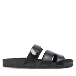 Klapki Lasocki. Czarne klapki Lasocki, bez wzorów, bez obcasa, bez zapięcia. Za 139.99 zł.