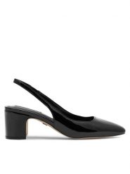 Nine West Czółenka 123AL1938-1 Czarny. Czarne czółenka Nine West, bez wzorów, ze skóry, bez obcasa, bez zapięcia. Za 199.99 zł.