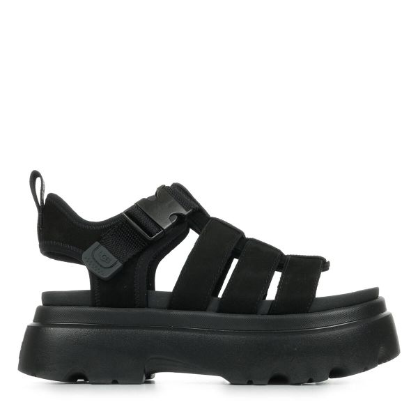 Damskie buty sportowe W CORA. Czarne buty treningowe UGG, bez wzorów, z materiału, bez zapięcia, trekkingowe. Za 554.40 zł.