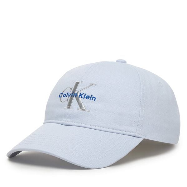 Czapka z daszkiem Calvin Klein. Niebieskie czapki z daszkiem Calvin Klein, bez wzorów. Za 169.99 zł.