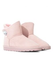 ISLAND BOOT Botki zimowe "Dona" w kolorze jasnoróżowym rozmiar: 39. Różowe botki Island Boot, bez wzorów, bez obcasa, bez zapięcia. Za 134.85 zł.