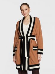 Marella Kardigan Medicea 33460128 Brązowy Regular Fit. Brązowe swetry Marella, xs, bez wzorów, z wełny, bez ramiączek. Za 2,209.00 zł.