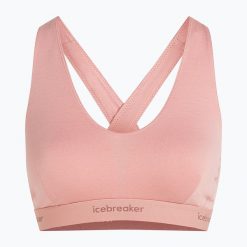 Biustonosz termoaktywny icebreaker Merino 125 Cool-Lite Sprite Racerback. Czerwone biustonosze sportowe Icebreaker, bez wzorów. Za 159.99 zł.