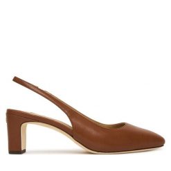 Czółenka LAUREN RALPH LAUREN. Brązowe czółenka Lauren Ralph Lauren, bez wzorów, bez obcasa, bez zapięcia. Za 769.99 zł.