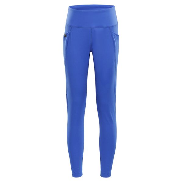 Damskie legginsy Alpine Pro Gemsa. Niebieskie legginsy Alpine Pro, z aplikacjami, z materiału. Za 317.05 zł.