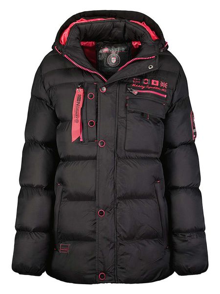 Geographical Norway Kurtka pikowana "Citernier" w kolorze czarnym rozmiar: S. Czarne kurtki Geographical Norway, s, bez wzorów, bez kaptura. Za 279.78 zł.