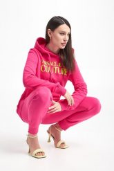 Bluza dresowa damska VERSACE JEANS COUTURE. Bluzy Versace Jeans Couture, s, bez wzorów, z dresówki, bez kaptura. W wyprzedaży za 683.17 zł.