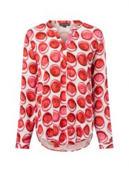 Franco Callegari Bluzka damska Kobiety wiskoza biały|wyrazisty róż w kropki, 36. Białe bluzki Franco Callegari, bez wzorów, z wiskozy, bez kołnierzyka, bez ramiączek. Za 129.95 zł.