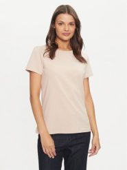 Guess T-Shirt Briana V3BI11 J1314 Beżowy Regular Fit. Brązowe t-shirty Guess, xs, z aplikacjami, z bawełny, bez kołnierzyka, bez ramiączek. Za 109.99 zł.