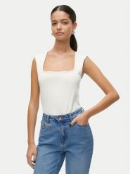 Vero Moda Top Million 10312751 Biały Slim Fit. Białe topy Vero Moda, s, bez wzorów, z syntetyku, bez kołnierzyka, bez ramiączek. Za 69.99 zł.