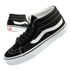 Buty sportowe trampki unisex Vans SK-8 Mid Ressure. Czarne trampki sportowe Vans, bez wzorów, z jeansu, bez zapięcia, Vans SK8. Za 199.00 zł.