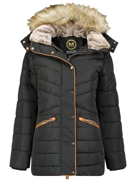 Maison Montaigne Kurtka zimowa "Ajumai" w kolorze czarnym rozmiar: XXL. Czarne kurtki Maison Montaigne, na zimę, xxl, bez wzorów, z puchu, bez kaptura. Za 337.41 zł.