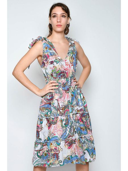 H.H.G. Sukienka ze wzorem rozmiar: L. Sukienki H.H.G., l, bez wzorów, z bawełny, bez kołnierzyka, bez ramiączek, midi. Za 83.62 zł.