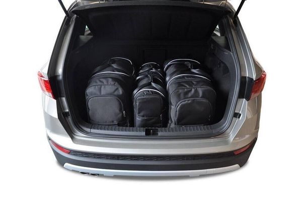 Torby Do Bagażnika Seat Ateca 2016+ 4Szt Kjust. Czarne torby podróżne KJUST, bez wzorów, z kauczuku. Za 1,196.00 zł.