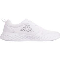 Buty Kappa Folly Oc W 243230OC 1014 białe. Białe buty treningowe Kappa, bez wzorów, z syntetyku, bez zapięcia, na fitness i siłownię. Za 198.89 zł.