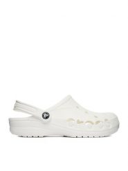 Crocs Klapki C-BAYA 10126-100 Biały. Białe klapki Crocs, bez wzorów, z materiału, bez obcasa, bez zapięcia. Za 199.99 zł.