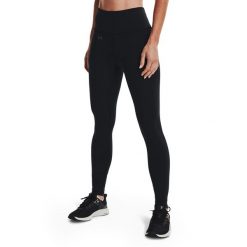 Legginsy fitness damskie Under Armour Motion. Czarne legginsy Under Armour, bez wzorów, sportowe. Za 159.99 zł.