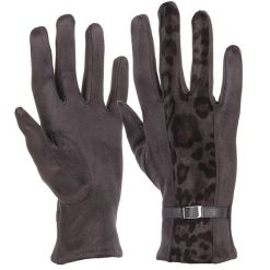 Szare Rękawiczki Damskie Moraj Panterka Premium. Szare rękawiczki Moraj, bez wzorów, z materiału, eleganckie. Za 36.99 zł.